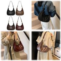 Bolso de Hombro para Mujer con Cremallera, Bolso de Media Luna, Piel Sintética de PU, Bolso Tipo Hobo para Viaje - details 9