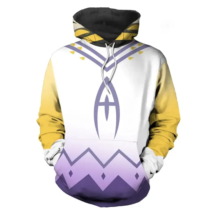 Sudadera con capucha con estampado digital de anime - 1