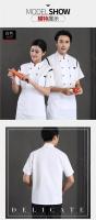 Ropa de trabajo de Chef para hombres, Hotel de verano, cocina occidental, Catering, cantina, uniforme de Chef para hornear, conjunto de manga corta al por mayor - details 3
