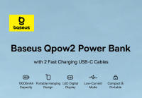 Baseus Power Bank de Carga Rápida 10000mAh, Cable Tipo-C de 30W, Adecuado para Viajes Aéreos, Conector Micro USB - details 0