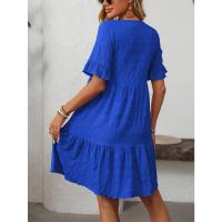 Vestido elegante de manga corta, holgado e informal, nueva colección primavera-verano 2025. - details 7