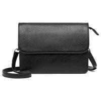 Bolso bandolera minimalista negro para mujer - Bolso de hombro vegano con múltiples bolsillos, cierre en tono dorado y correa ajustable, bolso elegante para todos los días, bolso bandolera pequeño - details 0