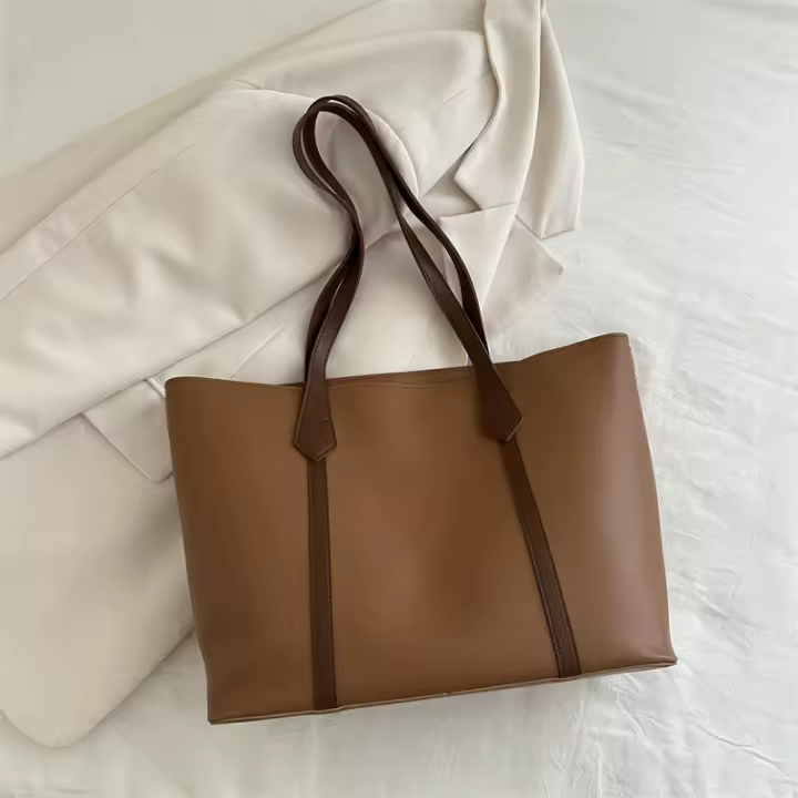 Bolso de pan suave avanzado para mujer, bolso grande de un hombro de estilo occidental, a la moda e informal, de gran capacidad, otoño/invierno, 2024 - 1