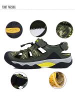 Sandalias transpirables para hombre, zapatos de senderismo de playa, suela gruesa, Punta cerrada, informales, para pesca - details 2