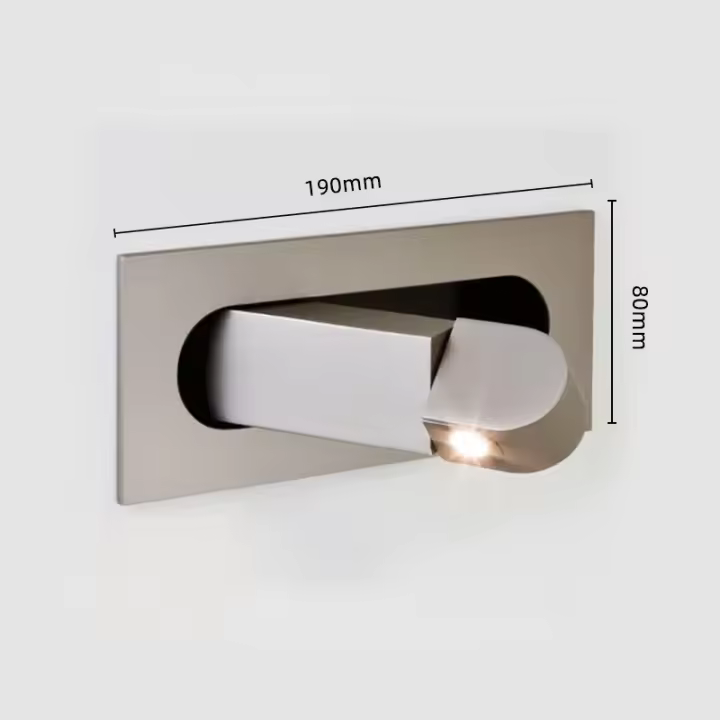 Lámpara de pared moderna LED ultrafina, lámpara de dormitorio, lámpara de lectura de cabecera ajustable, aplique de pared minimalista, foco de pared para sala de estar, dormitorio, hotel - 1