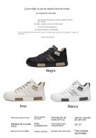 Zapatos para correr informales de verano para hombre, zapatillas altas transpirables, zapatillas de deporte de cuero de lujo para h - details 3