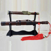 Soporte de Espada Samurai de 2 Niveles Decoración del Hogar con Estilo - details 1