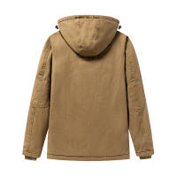 Chaqueta de Invierno de Vellón Grueso CHAIFENKO Abrigo Versátil Casual con Gorro Desmontable para Hombres Moda al Aire Libre - details 2