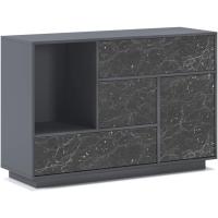Mueble de Comedor Elegante Estilo Wind Madera Resistente Blanco/Cemento Longitud de 86x120x40cm - details 31