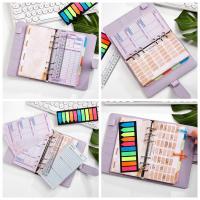 Hoja de presupuesto de recarga de cuaderno, ahorro de dinero, hoja suelta mensual semanal, papel interior, tamaño A6, carpeta espiral de 6 agujeros, página interior - details 1