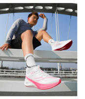 Zapatillas para correr, zapatillas deportivas, absorción de golpes de carreras, zapatillas ultraligeras para correr, niños y adolescentes, estudiantes, carreras de tablero de carbono, transpirables, superficie de malla tejida con mosca - details 3