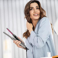 Alisa de Cerámica Profesional Placa Delgada para Alisar y Rizar el Cabello Enchufe Europeo Standard - details 5