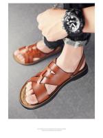 Sandalias de verano para hombre, nuevas, transpirables, de suela blanda, para playa, estilo británico, de talla grande - details 4
