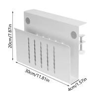 Bandeja para ordenador portátil sin taladro debajo del escritorio, lados de mesa ajustables para ahorrar espacio, soporte para ordenador portátil, carga, refrigeración, acceso rápido - details 0