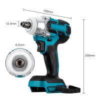 Llave de trinquete eléctrica sin escobillas 520N.M 1/2" herramienta eléctrica recargable para batería Makita 18V - details 2