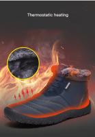 Zapatillas de esquí impermeables para hombre y mujer de color sólido cálidas para invierno con forro de piel - details 2