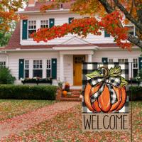 Bandera de jardín ,decoración exterior de otoño,doble cara, otoño, Acción de Gracias, decoración de Halloween - details 2