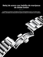 Reloj Náutilo Clásico para Hombres Cuarzo Resistente al Agua 3ATM, Esfera con Brillo Nocturno y Calendario, Correa de Aleación de Zinc Estilo Elegante para Oficina y Eventos Formales - details 6