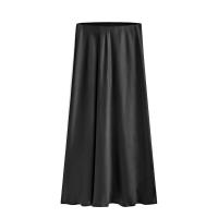 Falda Larga de Raso para Mujer Falda de Cintura Alta Elegante Falda con Cremallera Fiesta de Verano Falda Corta - details 1