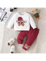 Conjunto de Ropa para Bebé de 3 a 24 Meses Camiseta de Manga Larga con Estampado de Osito de Dibujos Animados Pantalones Azules Marinos Juego de Ropa Infantil - details 15