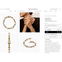 ΤΙΦΑΝΗ ™ Pulsera HardWear Link en oro amarillo con perlas de agua dulce, compuesta de eslabones de cadena alternados y perlas - details 0