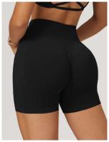 Pantalones cortos deportivos mejorados de cintura alta para yoga sin costuras para mujer, utilizados para gimnasios y ciclismo - details 25