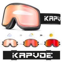 Kapvoe-gafas fotocromáticas de nieve para hombre y mujer, máscara antiniebla para Snowboard, protección UV400, Invierno - details 0