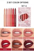Handaiyan Juego de 6 delineadores de labios de lápiz labial de doble uso giratorio y afeitado - details 4