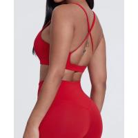 Sujetador deportivo sin costuras para mujer, espalda cruzada, alta elasticidad, camiseta sin mangas para Fitness, Yoga, gimnasio - details 11