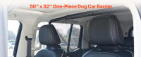 SucceBuy Dog Car Barrier - Divisor de automóvil de 50" de ancho para instalación en asientos delanteros. Barrera para mascotas de vehículos con malla transparente, universal - Apta para sedanes mediano, camiones y SUVs - Negro - details 0