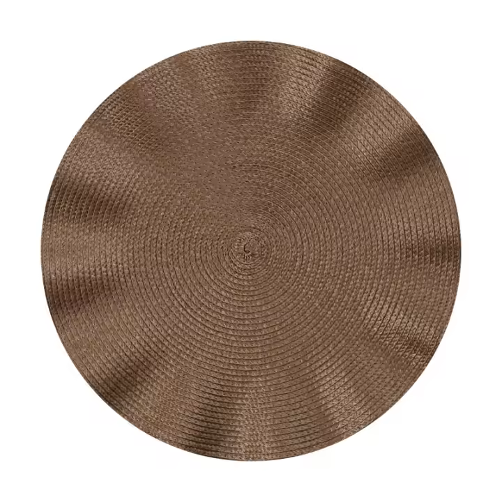 Juego de 6 Manteles de Mesa Redondos con Diseño Tejido Resistentes al Calor, Lavables, Antideslizantes para Mesa de Comedor - 1