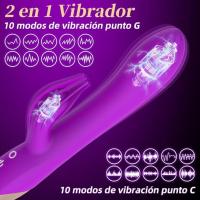 Vibradorador Mujer Juguetes Eróticos Pareja Sexuales Grande Dildo Realista Vibrador Punto G Vibradores Consoladores.. para Mujer con Vibración Masajeador de Clítoris Femenino Sexualmujer 10 Modos - details 1