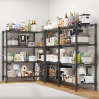 Estanterías de Almacenamiento de 4 Niveles Estantería de Alambre Metálico para Almacenamiento Estantería Ajustable en Altura Estanterías para Despensa Estantería de Cocina, 152*35*152cm Negro - details 1