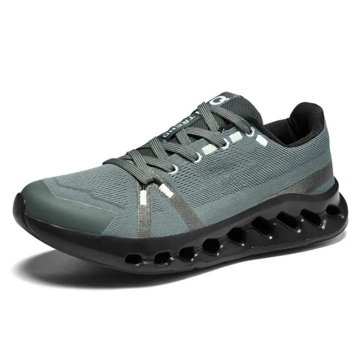 Zapatos para correr de choque lento zapatillas de deporte tejido transpirable con mosca zapatos de hombre - 1