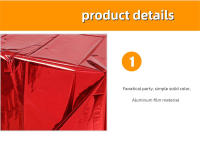 Mantel de Mesa de Plástico Dorado Rosa Cubierta de Mesa Desechable para Fiestas 137x274cm - details 3