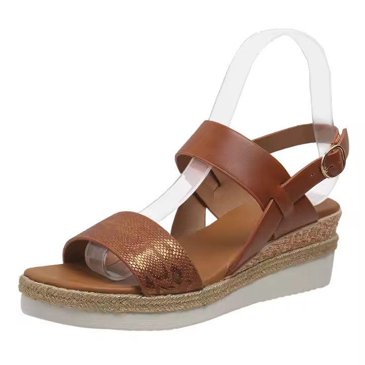 mujeres tacones cuña sandalias zapatos de verano - 1