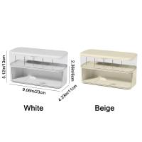 Caja de almacenamiento de cables de plástico duradero, caja de cables de cargador apilable a prueba de polvo, transparente con compartimentos, organizador de cables de datos para el hogar - details 0