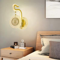 [1 año de garantía] Lámpara de pared de cristal creativa TOMAX moderna y sencilla para dormitorio, cama, pasillo, TV, fondo, luz de pared - details 3