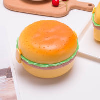 Fiambrera hamburgas, Tupper para niños, colegio, con 3 Compartimentos y Cubiertos,Apta para Microondas - details 1