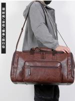 Bolsa de viaje, viaje de viaje de negocios de gran capacidad, mochila de mensajero portátil de hombro, impermeable de cuero. - details 33