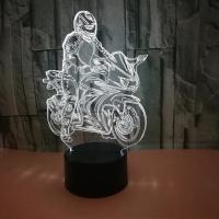 Lámpara de ilusión 3D para montar en motocicleta Luz de noche LED para cabeza - details 5