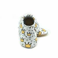 Mocasines de Cuero Suave con Diseño de Estampado de Animal Primeros Pasos de Bebé, Zapatillas de Crawling para Niños y Niñas - details 0