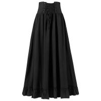 Falda Victoria Para Mujer Maxi Vintage Renacentista Cintura Alta Volante A-Line Sin Ajuste Casual Fiesta Largo Pierna Falda - details 2