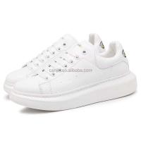 Guangzhou de alta calidad hizo cuero genuino de lujo, zapatos de mujer de abeja, plataforma blanca, barato - details 5