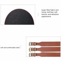 Collares de cuero de microfibra para perros, correas ajustables para el cuello de mascotas de 5cm de ancho, Collar duradero con forma de pez L-3XL para perros medianos y grandes - details 2