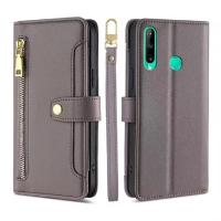 Funda de cuero magnética multifuncional para Huawei Y7P, Honor 9C, cuerda protectora para colgar, moda - details 8