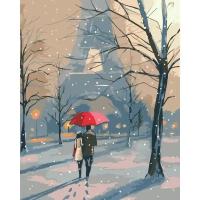 Cuadro de Paisaje de Nieve Ruopoty Pintura al Número en Lienzo Kit de Pinturas DIY Arte Regalo Decoración del Hogar Material de Lienzo Tamaño 40x50cm - details 0