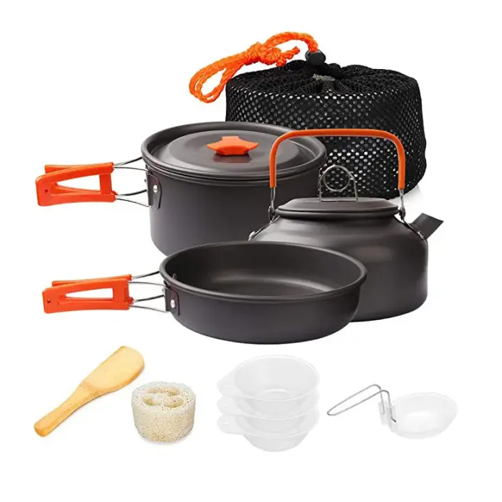 Juego de Utensilios de Cocina para Acampar Equipo de Aluminio para Exteriores - 1