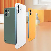 Funda de teléfono dura ultrafina sin bordes para iPhone 15 Plus 14 Plus 13 12 11 Pro Max, carcasa trasera mate a prueba de golpes sin marco - details 1