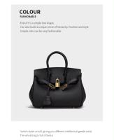 Bolso de hombro de cuero para mujer, bolso Kelly, Lychee Platinum, versátil, regalo para niñas, accesorios para atuendo, moda - details 25